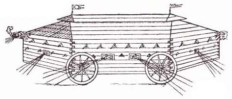 early horse propelled combat vehicle